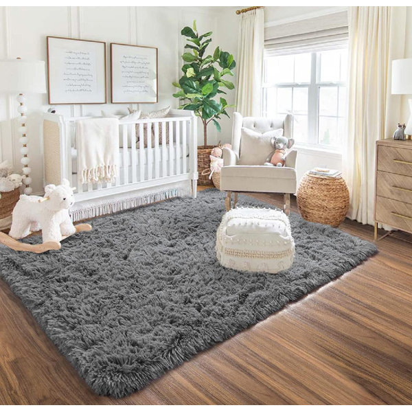 Mercer41 Devjuti Machine Woven Plush Gray Rug Wayfair